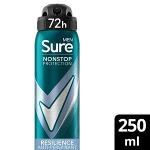 Sure Men Nonstop Protection Antiperspirant Aerosol Deodorant Resilience 250ml