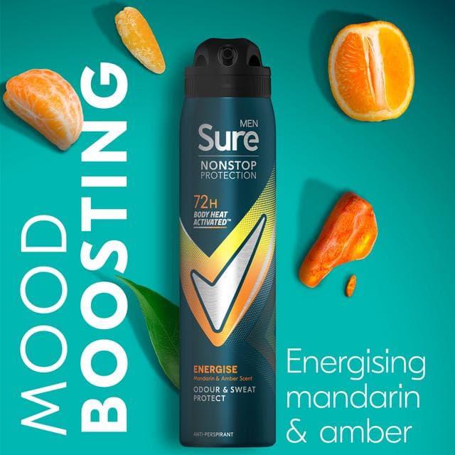 Sure Men Nonstop Protection Anti Perspirant Aerosol Deodorant Energise 250ml - gallery image 3