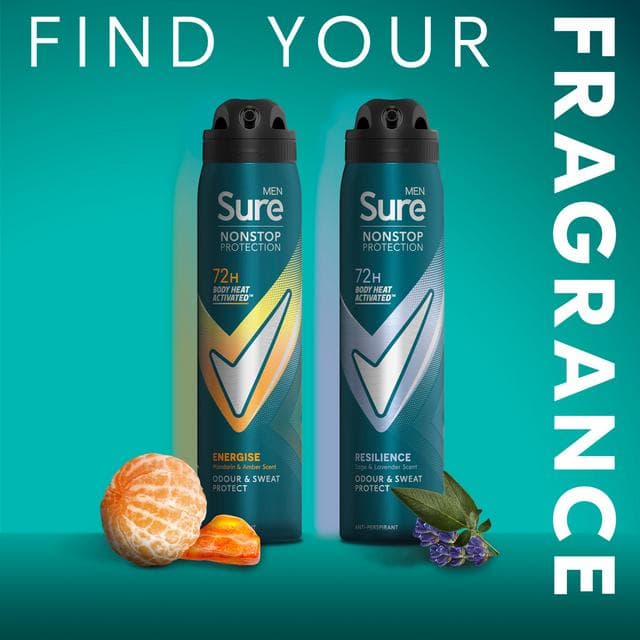 Sure Men Nonstop Protection Anti Perspirant Aerosol Deodorant Energise 250ml - gallery image 5