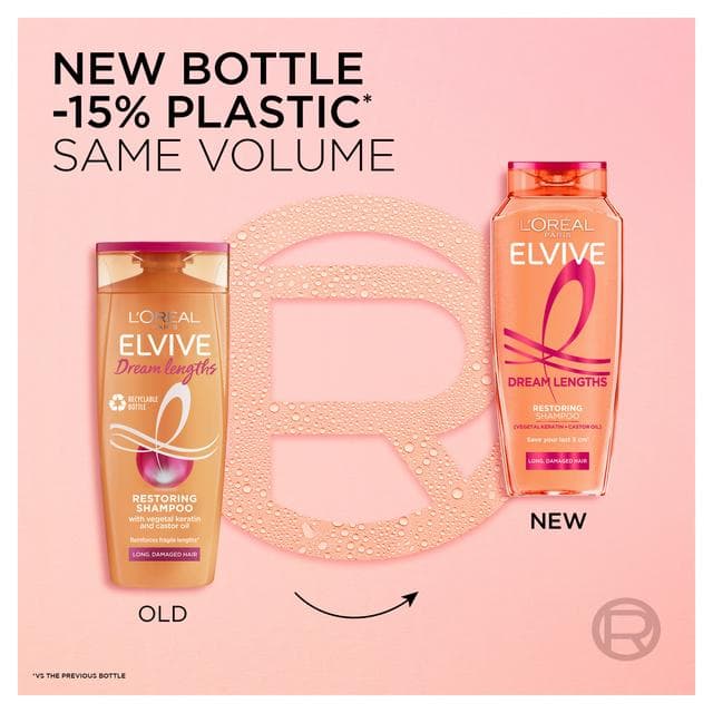 L'Oréal Paris Elvive Dream Lengths Restoring Shampoo for Long Hair 250ml - gallery image 2
