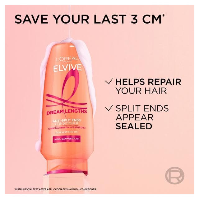 L'Oréal Paris Elvive Dream Lengths Antisplit Ends Conditioner for Long Hair 300ml - gallery image 5
