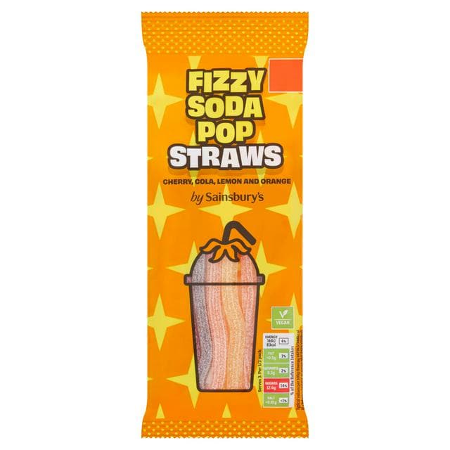 Sainsbury's Fizzy Soda Pop Straws 70g - gallery image 1