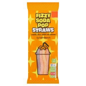 Sainsbury's Fizzy Soda Pop Straws 70g