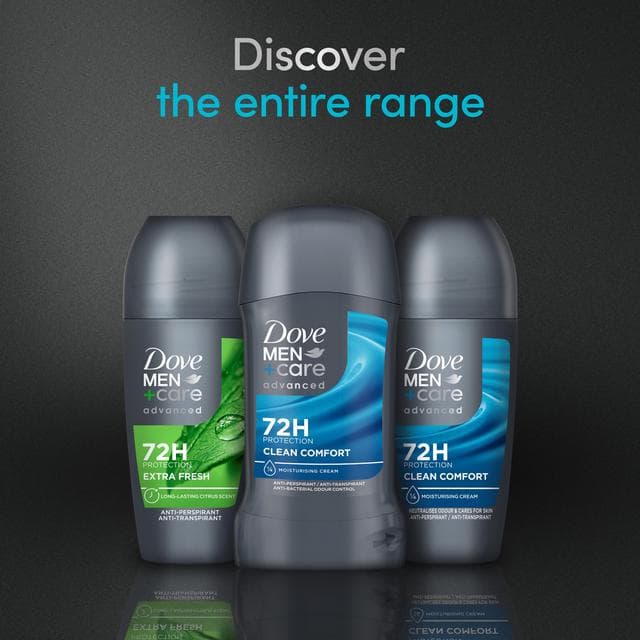 Dove Men+Care Advanced Anti Perspirant Stick Clean Comfort 50ml - gallery image 5