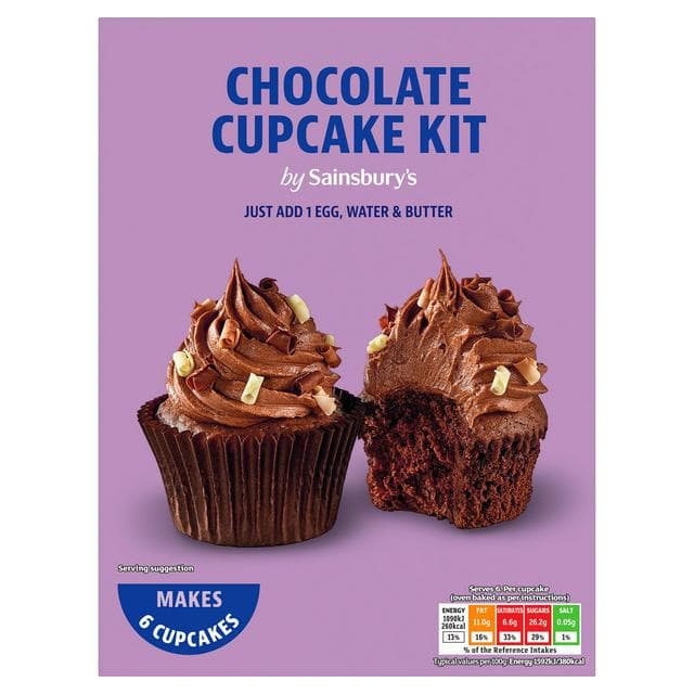 Sainsbury's Chocolate Cupcake Mix 290g - gallery image 1