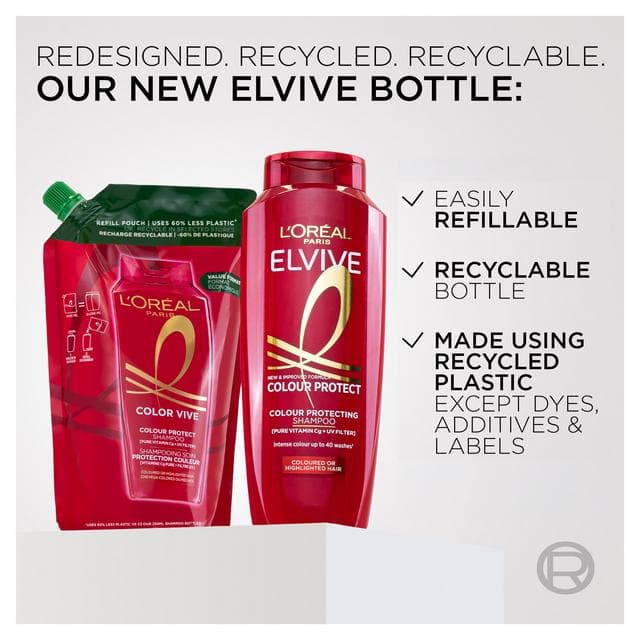 L'Oréal Paris Elvive Colour Protect Shampoo for Coloured & Highlighted Hair 400ml - gallery image 3
