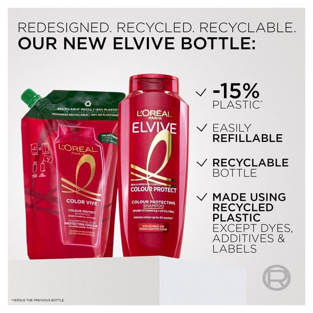 L'Oréal Paris Elvive Colour Protect Shampoo for Coloured & Highlighted Hair 400ml - gallery image 3