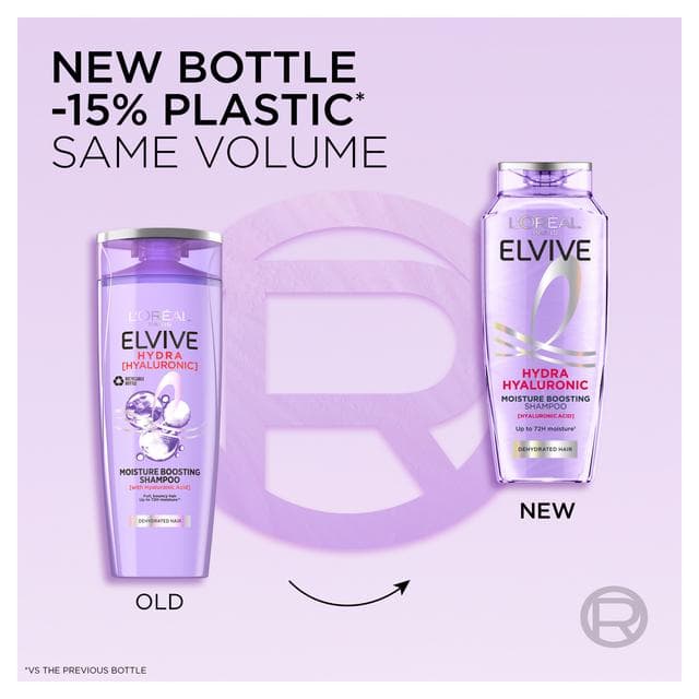 L'Oréal Paris Elvive Hydra Hyaluronic Moisture Boosting Shampoo for Dry & Dehydrated Hair 400ml - gallery image 2