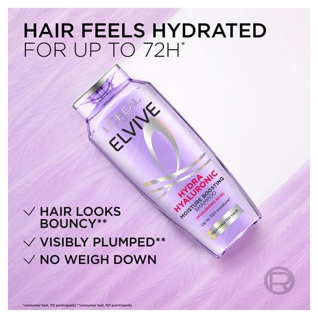 L'Oréal Paris Elvive Hydra Hyaluronic Moisture Boosting Shampoo for Dry & Dehydrated Hair 400ml - gallery image 3