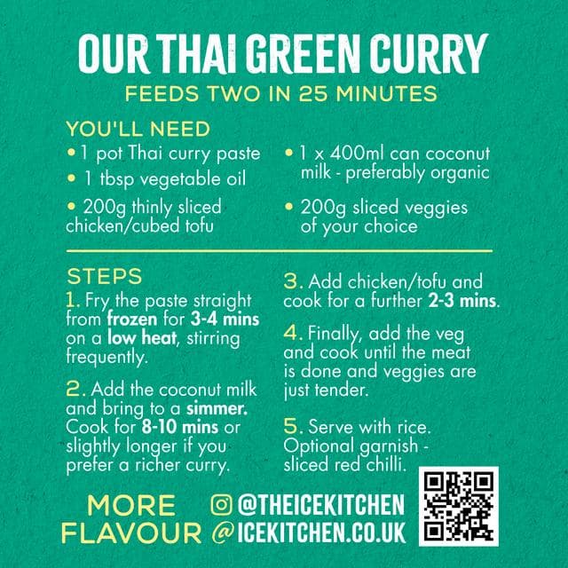 Ice Kitchen Thai Green Curry Paste 2 x 77g - gallery image 3