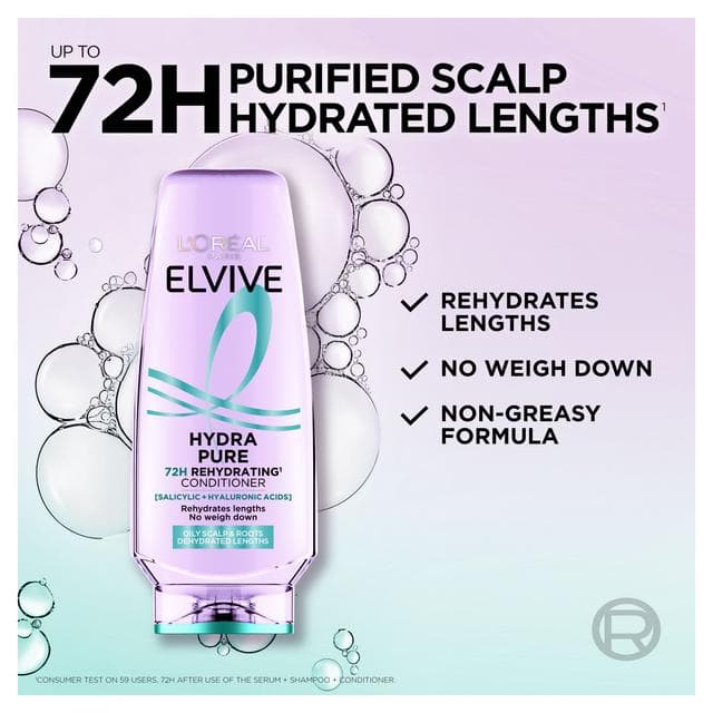 L'Oréal Paris Elvive Hydra Pure 72hr Rehydrating Conditioner 200ml - gallery image 2