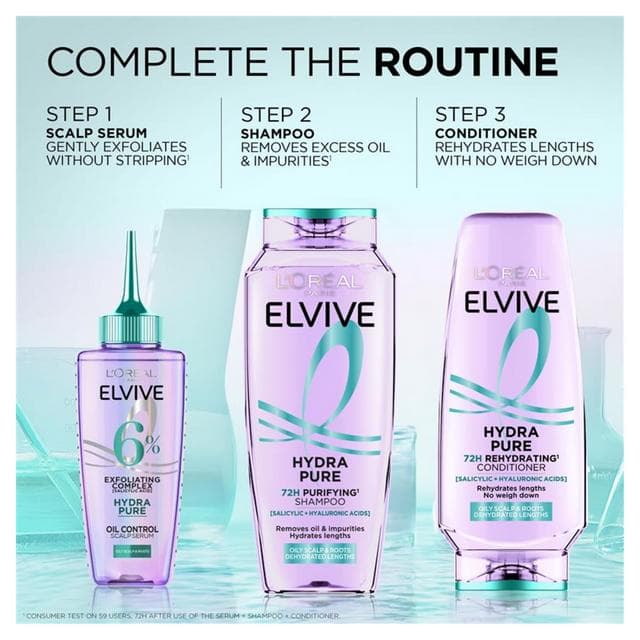 L'Oréal Paris Elvive Hydra Pure 72hr Rehydrating Conditioner 200ml - gallery image 4