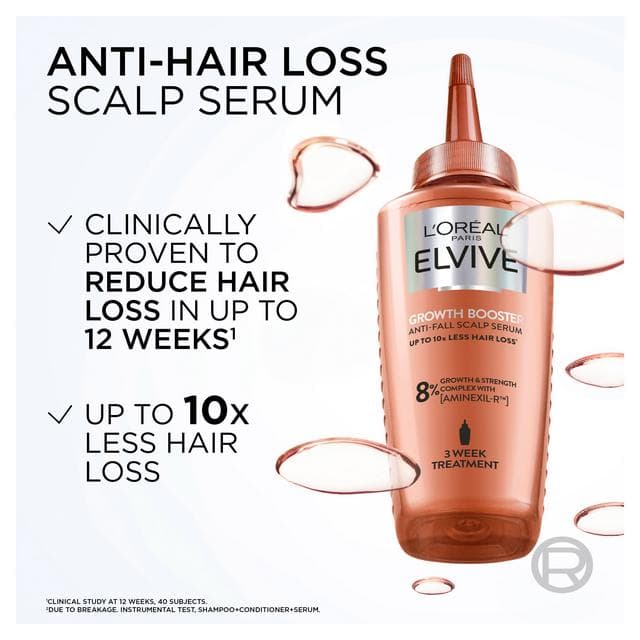 L'Oreal Paris Elvive Growth Booster Scalp Serum Anti Hair Loss Scalp Treatment 102ml - gallery image 2