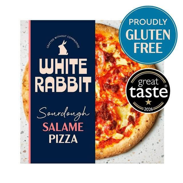 White Rabbit 410g Salami Sourdough Gluten Free Pizza - gallery image 1