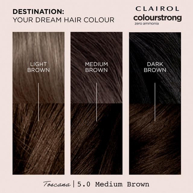 Clairol Colour Strong Medium Brown 5.0 Permanent Hair Dye - gallery image 3