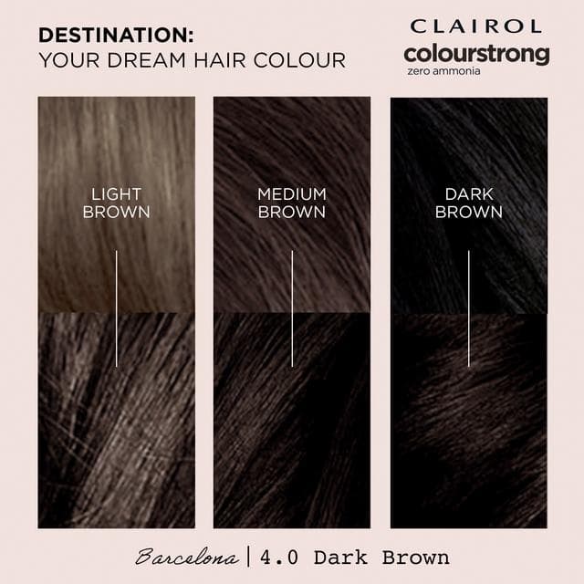 Clairol Colour Strong Dark Brown 4.0 Permanent Hair Dye - gallery image 3