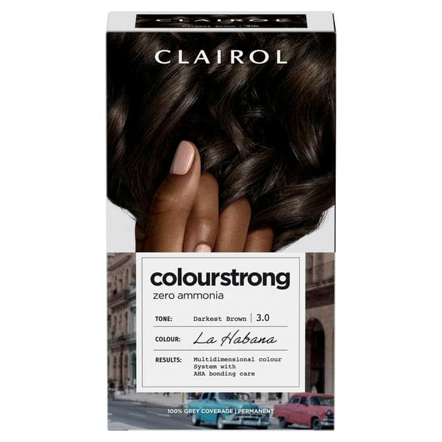 Clairol Colour Strong Darkest Brown 3.0 Permanent Hair Dye - gallery image 1