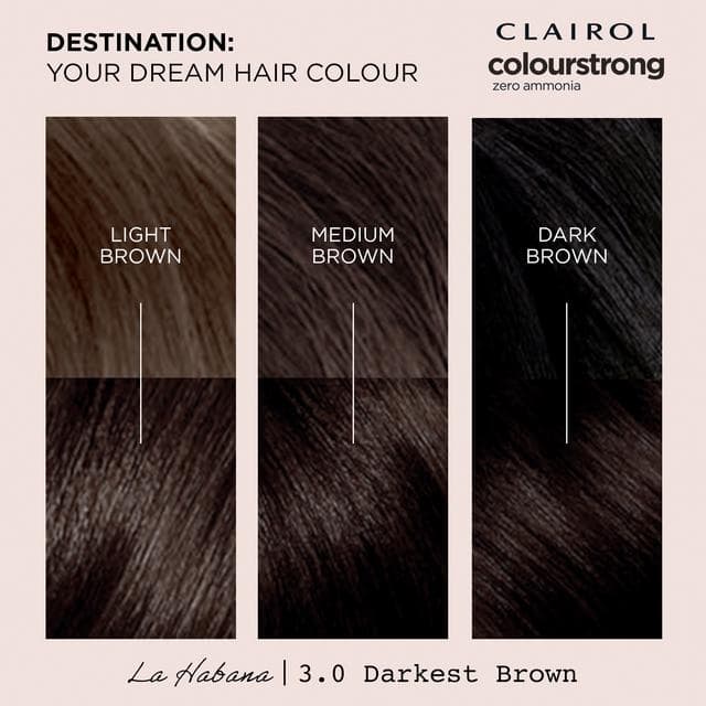 Clairol Colour Strong Darkest Brown 3.0 Permanent Hair Dye - gallery image 3