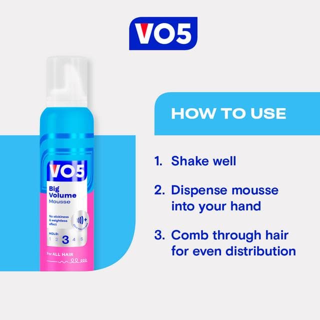 VO5 Hair Mousse Big Volume 200ml - gallery image 4