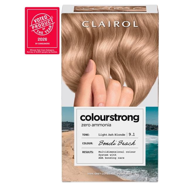 Clairol Colour Strong Light Ash Blonde 9.1 Permanent Hair Dye - gallery image 2