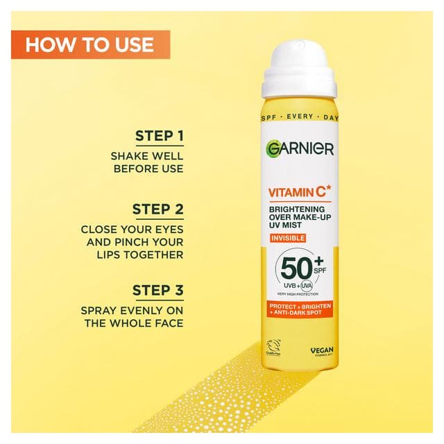 Garnier Vitamin C Brightening Over Make Up UV Mist - gallery image 5
