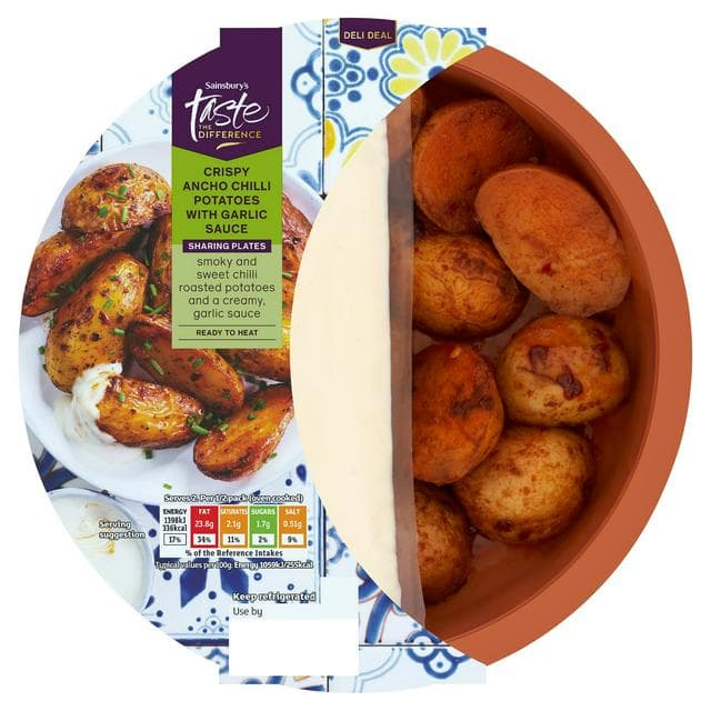 Sainsbury's Crispy Ancho Chilli Potatoes with Garlic Sauce, Taste the Difference 300g - gallery image 1