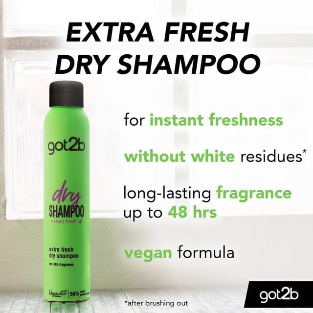 got2b Dry Shampoo Extra Fresh Scent Instant Refresh 200ml - gallery image 2