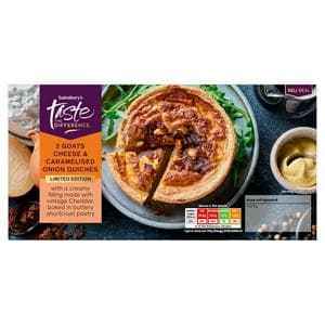 Sainsbury's Goats Cheese & Caramelised Onion Quiches, Limited Edition, Taste the Difference x2 280g