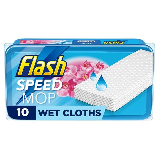 Flash Speedmop Floor Cleaner Wet Wipes Wild Orchid x10 - gallery image 1