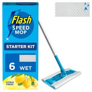 Flash Speedmop Floor Cleaner Starter Kit with 1 Mop & 6 Wet Refills
