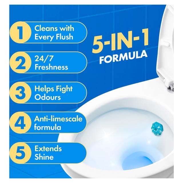 Duck Toilet Fresh Discs Toilet Cleaner Holder & Refill Marine 36ml - gallery image 2