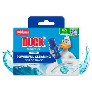 Duck Toilet Fresh Discs Toilet Cleaner Holder & Refill Marine 36ml