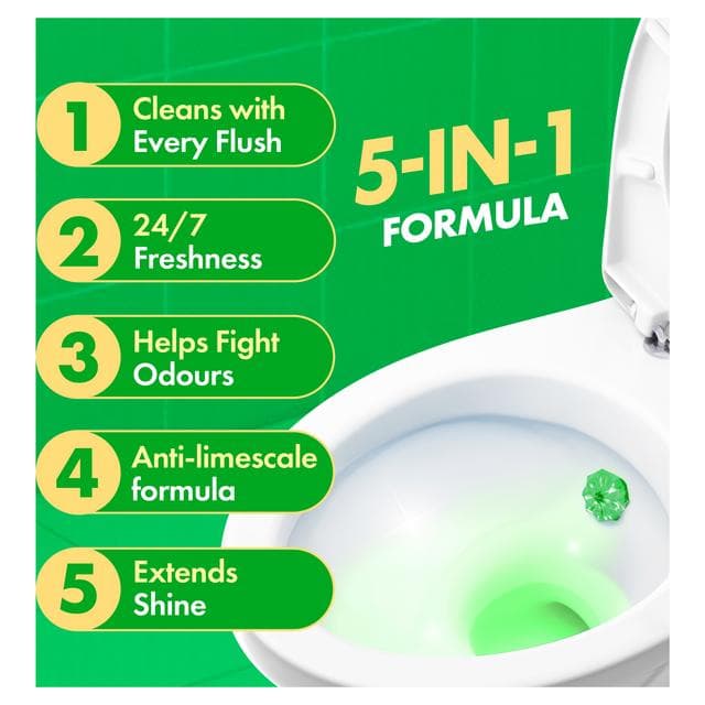 Duck Toilet Fresh Discs Toilet Cleaner Holder & Refill Lime 36ml - gallery image 2