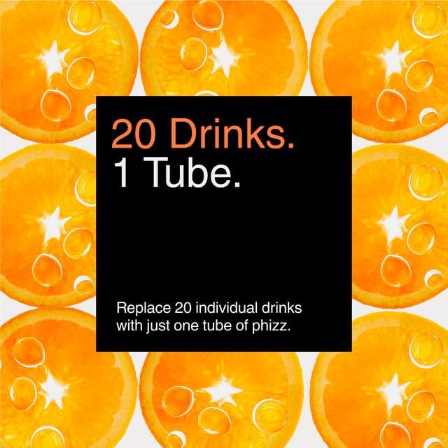Phizz Daily Energy 20 x Orange, Hydration, Caffeine, Electrolytes & Vitamins Effervescent Tablets - gallery image 6