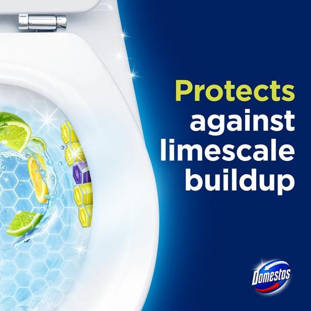 Domestos Power 5 Toilet Rim Blocks Lime x2 50g - gallery image 4