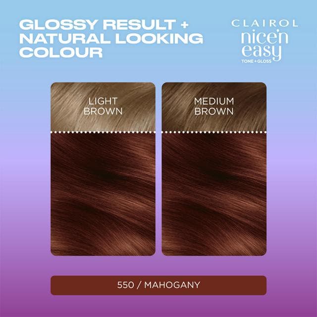Clairol Nice'N Easy Tone+Gloss Mahogany 550/81 Semi Permanent Hair Dye - gallery image 2