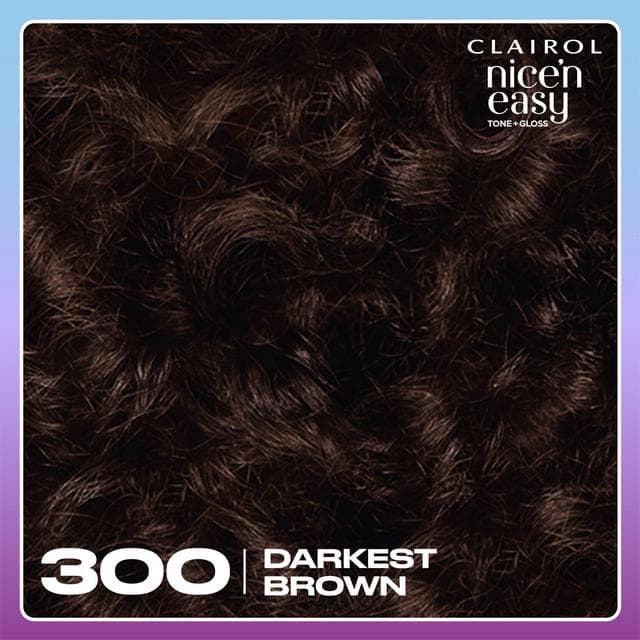 Clairol Nice'N Easy Tone+Gloss Darkest Brown 300/84 Semi Permanent Hair Dye - gallery image 4