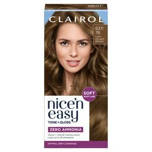 Clairol Nice'N Easy Tone+Gloss Light Golden Brown 637/76 Semi Permanent Hair Dye