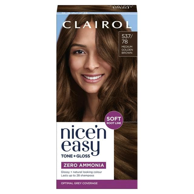 Clairol Nice'N Easy Tone+Gloss Medium Golden Brown 537/78 Semi Permanent Hair Dye - gallery image 1