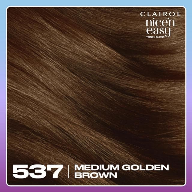 Clairol Nice'N Easy Tone+Gloss Medium Golden Brown 537/78 Semi Permanent Hair Dye - gallery image 4