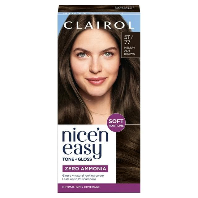 Clairol Nice'N Easy Tone+Gloss Medium Ash Brown 511/77 Semi Permanent Hair Dye - gallery image 1