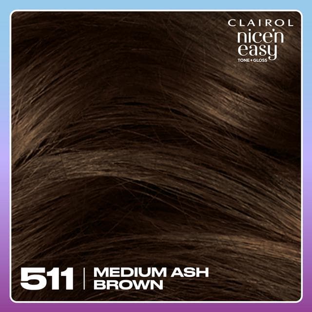 Clairol Nice'N Easy Tone+Gloss Medium Ash Brown 511/77 Semi Permanent Hair Dye - gallery image 4