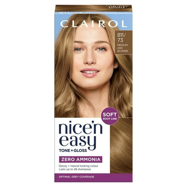 Clairol Nice'N Easy Tone+Gloss Medium Ash Blonde 811/73 Semi Permanent Hair Dye - gallery image 1