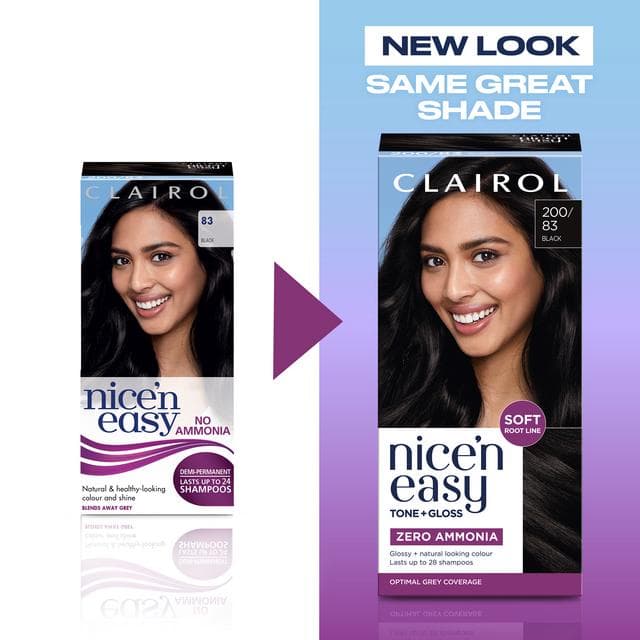 Clairol Nice'N Easy Tone+Gloss Black 200/83 Semi Permanent Hair Dye - gallery image 5