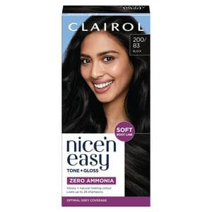Clairol Nice'N Easy Tone+Gloss Black 200/83 Semi Permanent Hair Dye