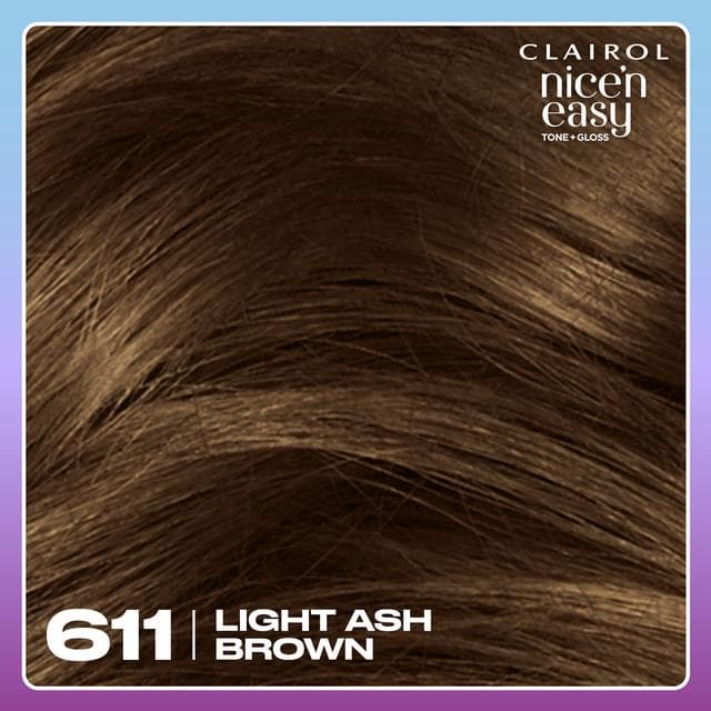 Clairol Nice'N Easy Tone+Gloss Light Ash Brown 611/75 Semi Permanent Hair Dye - gallery image 4