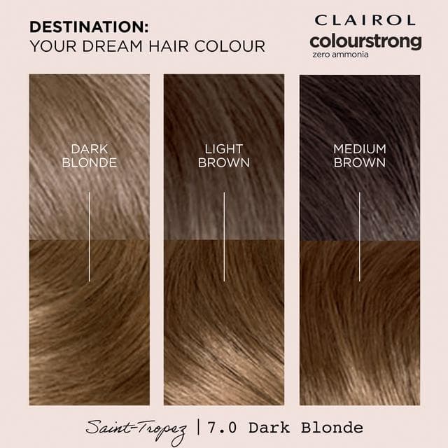 Clairol Colour Strong Dark Blonde 7.0 Permanent Hair Dye - gallery image 3
