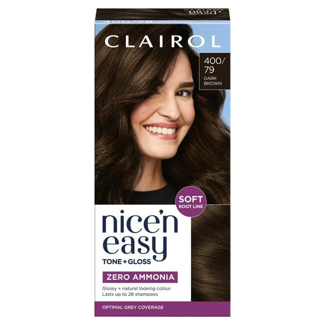 Clairol Nice'N Easy Tone+Gloss Dark Brown 400/79 Semi Permanent Hair Dye - gallery image 1