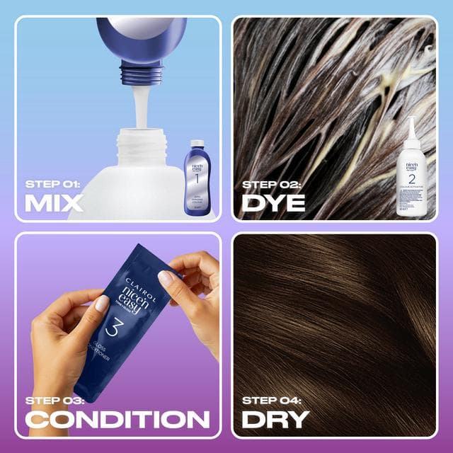 Clairol Nice'N Easy Tone+Gloss Dark Brown 400/79 Semi Permanent Hair Dye - gallery image 3