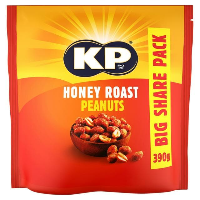KP Honey Roast Peanuts 390g - gallery image 1